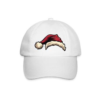 Weihnachtsmann Mütze - Baseballkappe - Weiß/Weiß - Vorne
