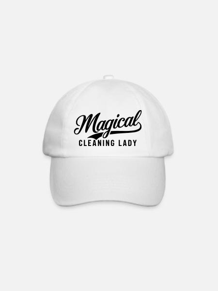 Witziges Design für Putzfeen - Baseballkappe - Weiß/Weiß