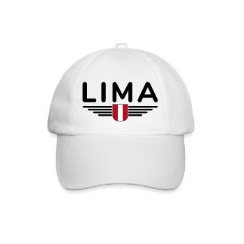 Lima Design – Perus Hauptstadt erleben - Baseballkappe - Weiß/Weiß - Vorne
