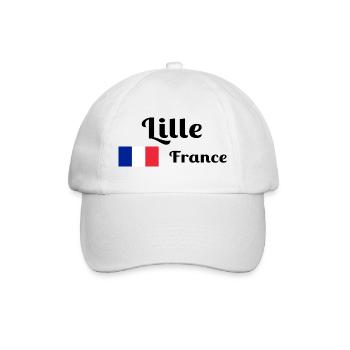 Lille Frankreich - Stilvolle Drucke - Baseballkappe - Weiß/Weiß - Vorne