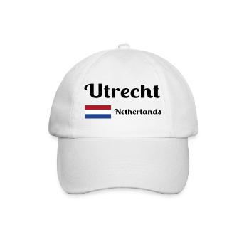Utrecht, Niederlande - Stilvolle Drucke - Baseballkappe - Weiß/Weiß - Vorne