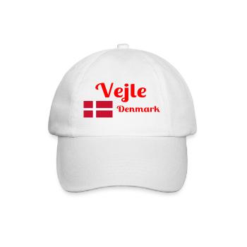 Vejle Denmark - Stilvolle Drucke - Baseballkappe - Weiß/Weiß - Vorne