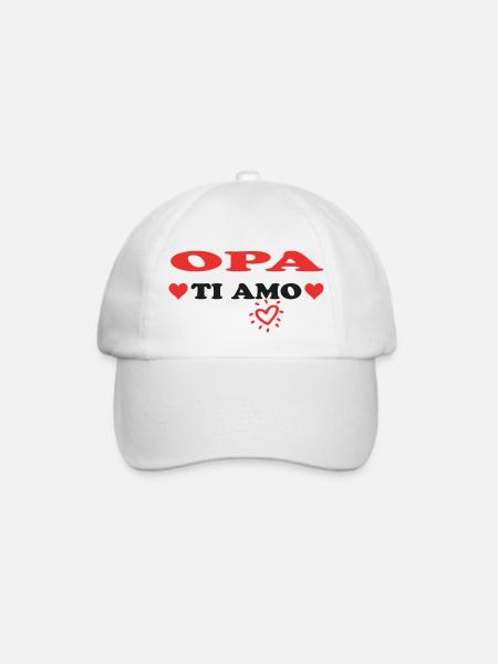 OPA Ti amo - Baseballkappe - Weiß/Weiß