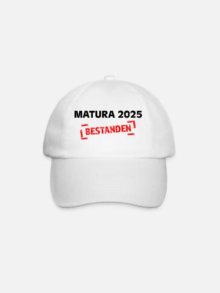 Matura 2025 bestanden - Baseballkappe - Weiß/Weiß