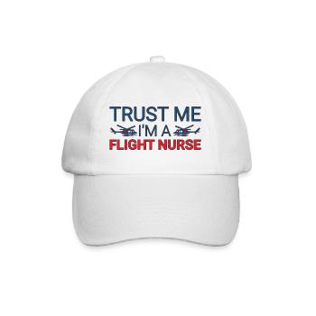 Flight Nurse Trust Me Luftrettung - Baseballkappe - Weiß/Weiß - Vorne