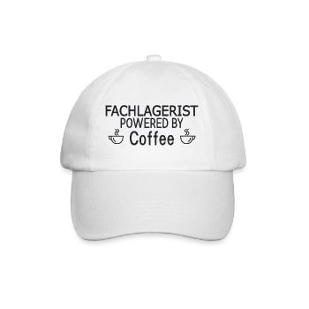 Fachlagerist Powered By Coffee - Baseballkappe - Weiß/Weiß - Vorne