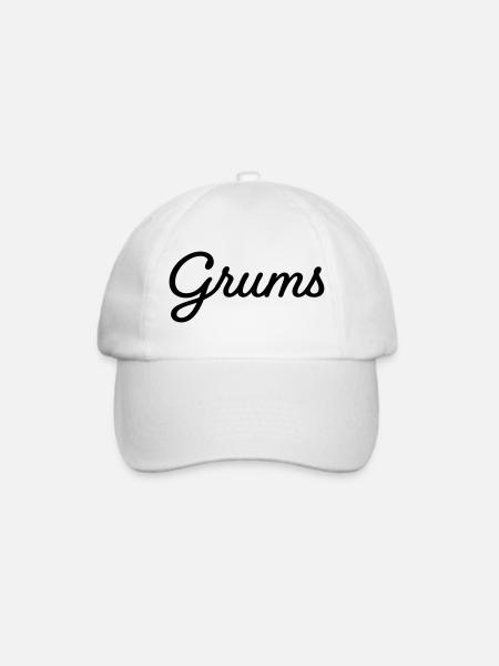 Grums schwarz - Baseballkappe - Weiß/Weiß