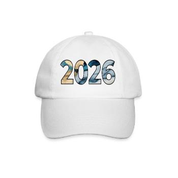 JAHR 2026 - Baseballkappe - Weiß/Weiß - Vorne