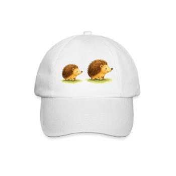 Niedliche Igel für Kinderkleidung - Baseballkappe - Weiß/Weiß - Vorne
