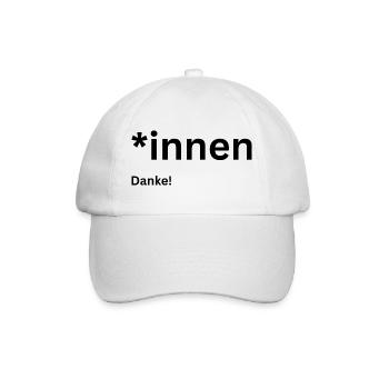 Pro Gendern - Baseballkappe - Weiß/Weiß - Vorne