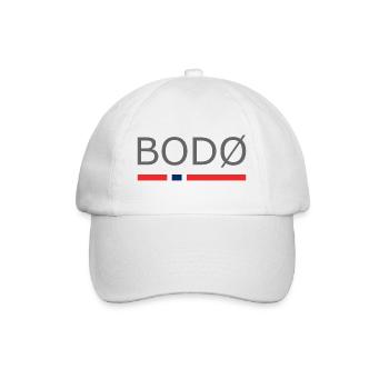 Bodo - Norway - Norge - Norwegen - Baseballkappe - Weiß/Weiß - Vorne