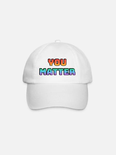 You Matter Gradientendesign - Baseballkappe - Weiß/Weiß