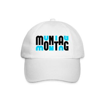 Montag Black/Cyan - Baseballkappe - Weiß/Weiß - Vorne