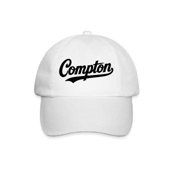 Compton Shirt Retro Vintage Old school Rap hip hop - Baseballkappe - Weiß/Weiß - Vorne