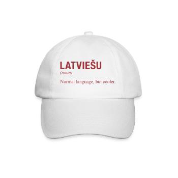 Latvian language Lettland - Baseballkappe - Weiß/Weiß - Vorne
