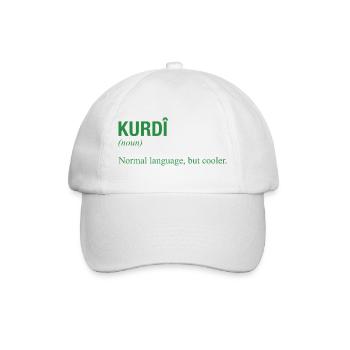 Kurdish language Kurdistan - Baseballkappe - Weiß/Weiß - Vorne