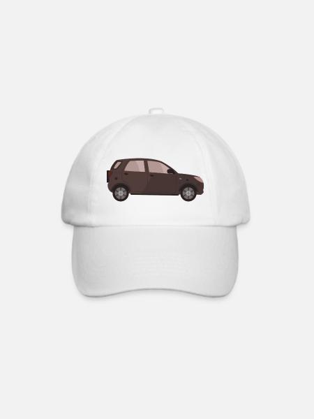 Auto - Baseballkappe - Weiß/Weiß