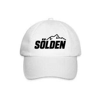 Sölden - Souvenir Design - Baseballkappe - Weiß/Weiß - Vorne