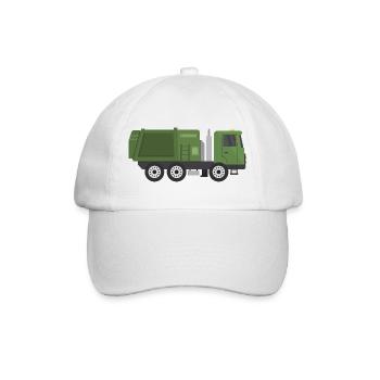 Müllwagen - Baseballkappe - Weiß/Weiß - Vorne