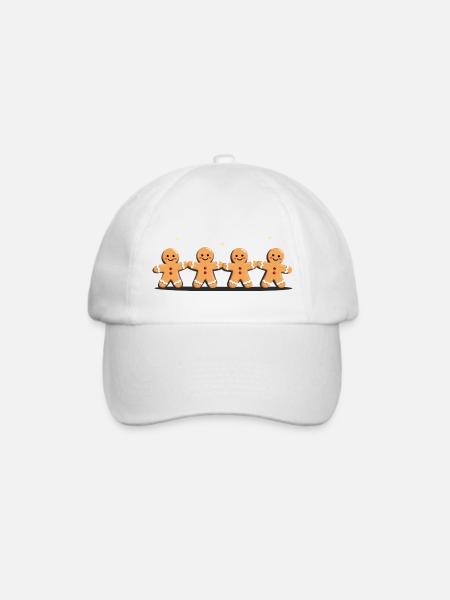 Gingerbread Quartet Holiday Charm - Baseballkappe - Weiß/Weiß