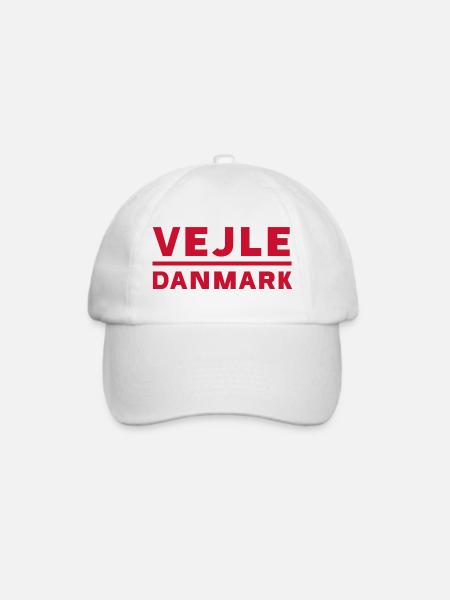 Vejle, Dänemark - Baseballkappe - Weiß/Weiß
