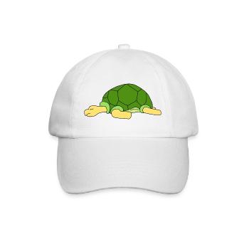 Süße, faule Schildkröte schläft lustiger Reptilienbesitzer - Baseballkappe - Weiß/Weiß - Vorne