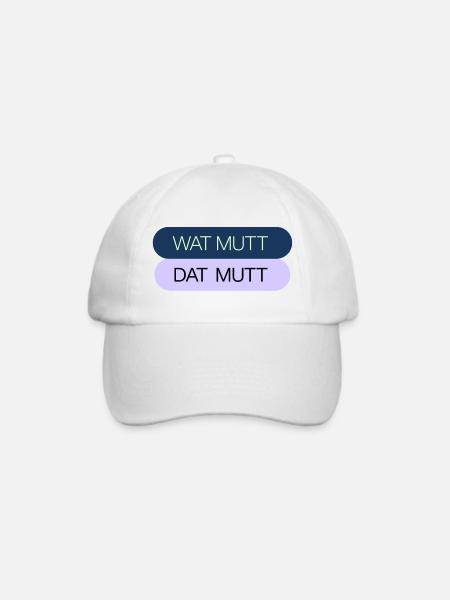 WAT MUTT - DAT MUTT - Baseballkappe - Weiß/Weiß
