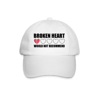 Broken Heart würde Anti Valentine nicht empfehlen - Baseballkappe - Weiß/Weiß - Vorne