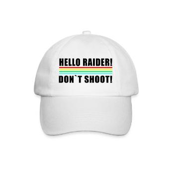 Hello Raider Neonstreifen in Retrofarben dont shot - Baseballkappe - Weiß/Weiß - Vorne