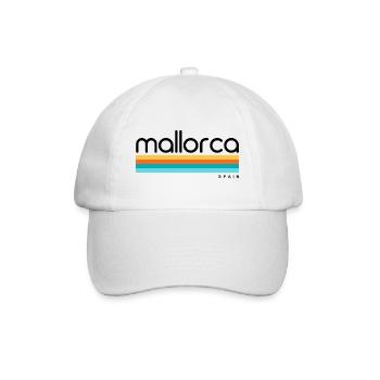 Mallorca - Spain - Spanien - Espana - Balearen - Baseballkappe - Weiß/Weiß - Vorne