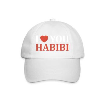 Ich liebe dich, Habibi. - Baseballkappe - Weiß/Weiß - Vorne
