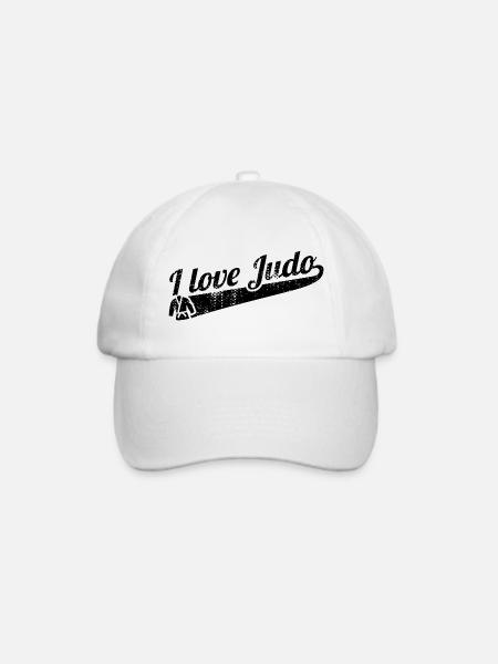 Ich liebe Judo - Baseballkappe - Weiß/Weiß