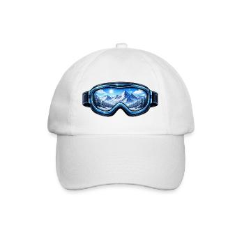 Skibrille Berge Panorama - Baseballkappe - Weiß/Weiß - Vorne