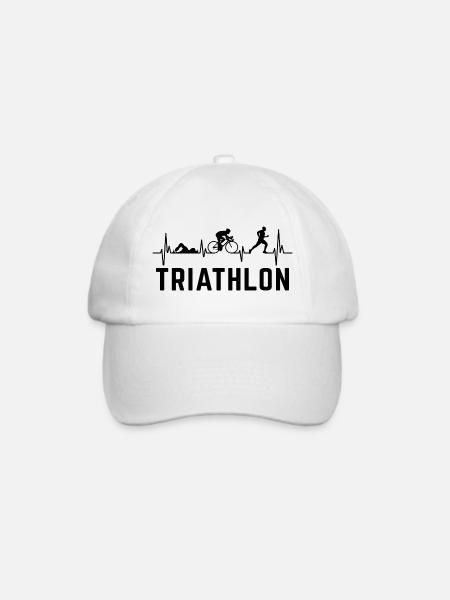 Triathlet Herzschlag-Triathlon - Baseballkappe - Weiß/Weiß
