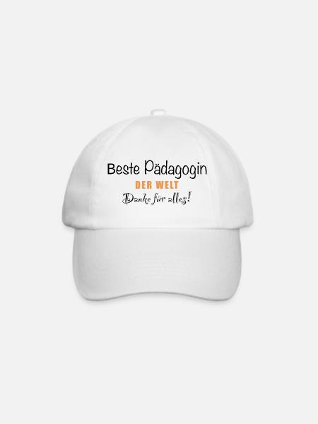Beste Pädagogin der Welt - Baseballkappe - Weiß/Weiß