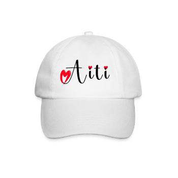 Herzlichen Glückwunsch zum Geburtstag Mama Rotes Herz Liebe Mütter Aiti - Baseballkappe - Weiß/Weiß - Vorne