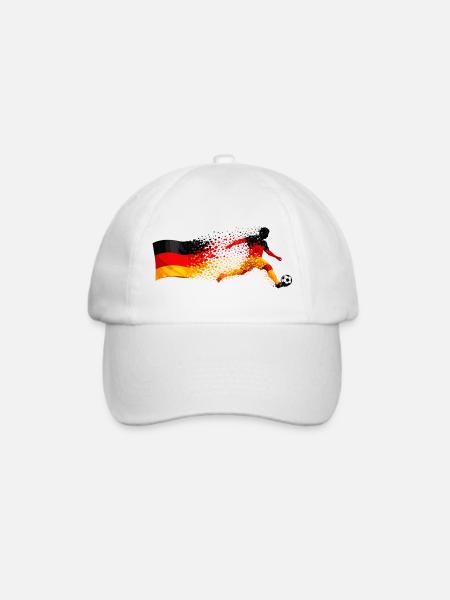 Deutschland Fußball Shirt – Germany Soccer - Baseballkappe - Weiß/Weiß