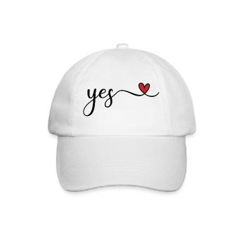 yes - Baseballkappe - Weiß/Weiß - Vorne