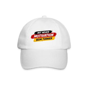 Motivation fürs Turnier neu - Baseballkappe - Weiß/Weiß - Vorne