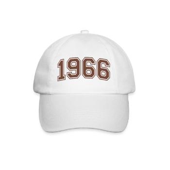 Retro Adventure 60 Jahre Sixties Geschenk 1966 - Baseballkappe - Weiß/Weiß - Vorne