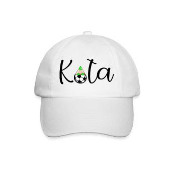 Kita Kinder Fußball - Baseballkappe - Weiß/Weiß - Vorne
