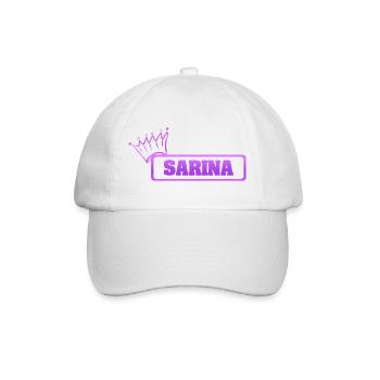 Sarina als Maedchen - Baseballkappe - Weiß/Weiß - Vorne
