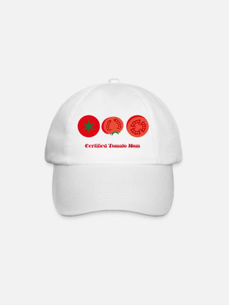 Certified Tomato Mom - Baseballkappe - Weiß/Weiß