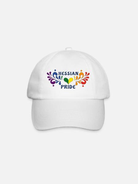 Hessian Pride Herzblüte Muster - Baseballkappe - Weiß/Weiß