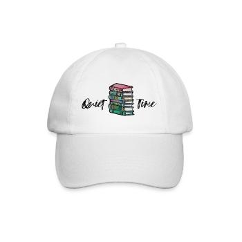Lebendiger Stapel von Bücherillustrationen - Baseballkappe - Weiß/Weiß - Vorne