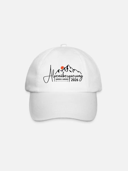 Alpenüberquerung 2026 Garmisch Gardasee Wandern - Baseballkappe - Weiß/Weiß