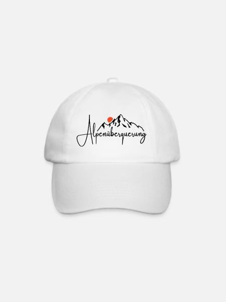 Alpen Überquerung - Wandern - Baseballkappe - Weiß/Weiß