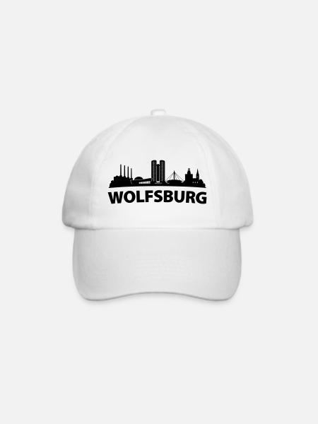 Wolfsburg Skyline - Baseballkappe - Weiß/Weiß