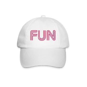 Fun Slogan - Spass - funny - Spaß - Baseballkappe - Weiß/Weiß - Vorne