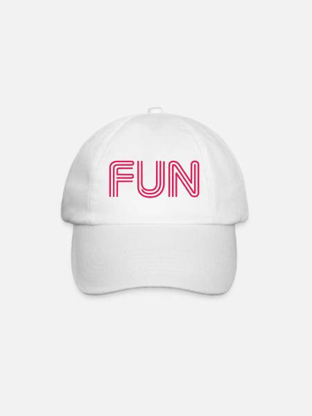 Fun Slogan - Spass - funny - Spaß - Baseballkappe - Weiß/Weiß